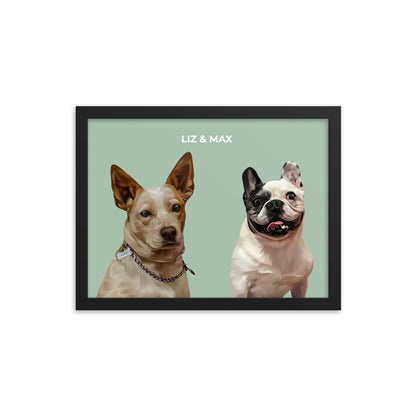 Custom Two Pets Portrait