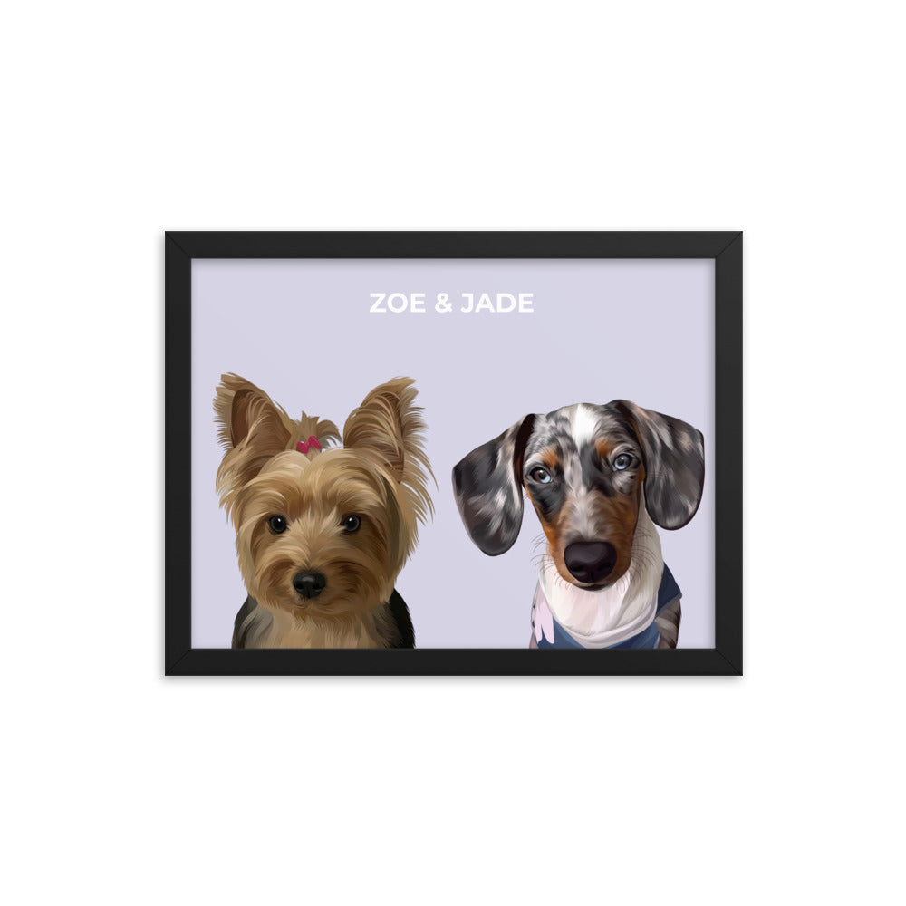 Custom Two Pets Portrait