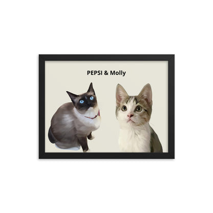 Custom Two Pets Portrait