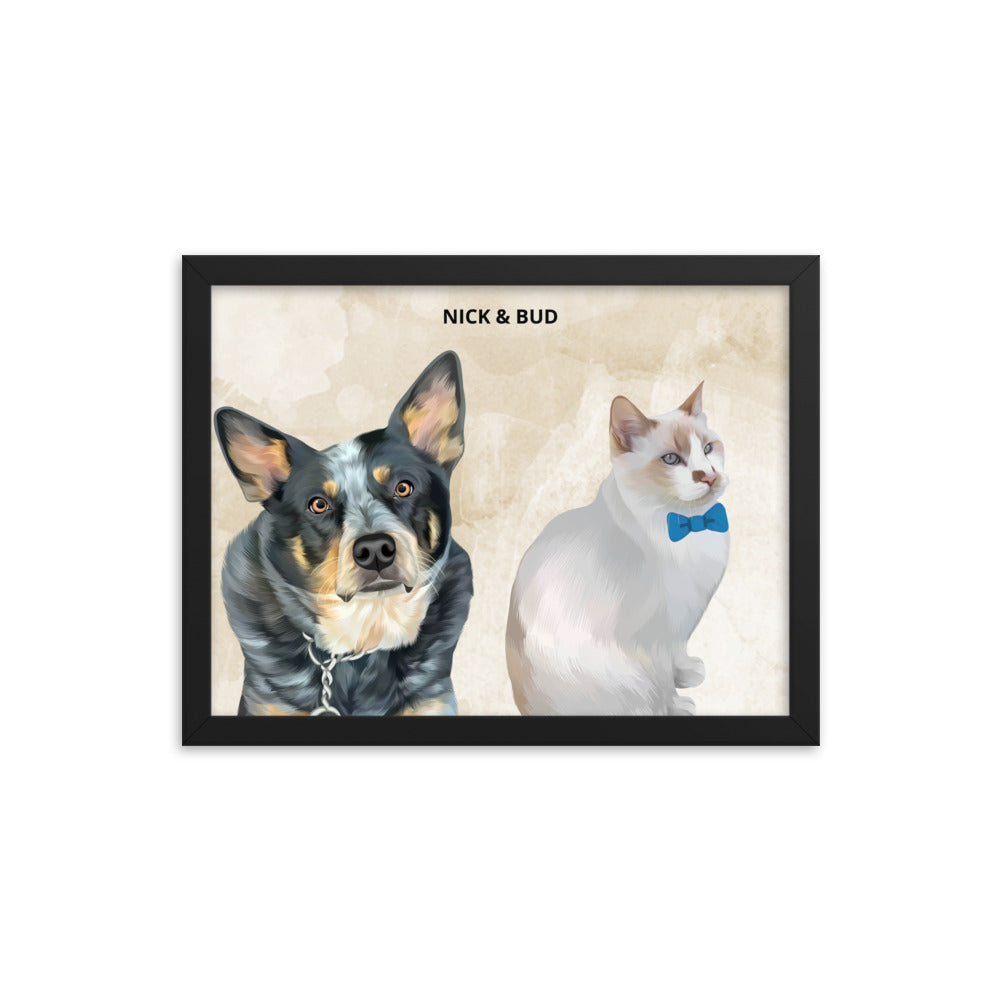 Custom Two Pets Portrait