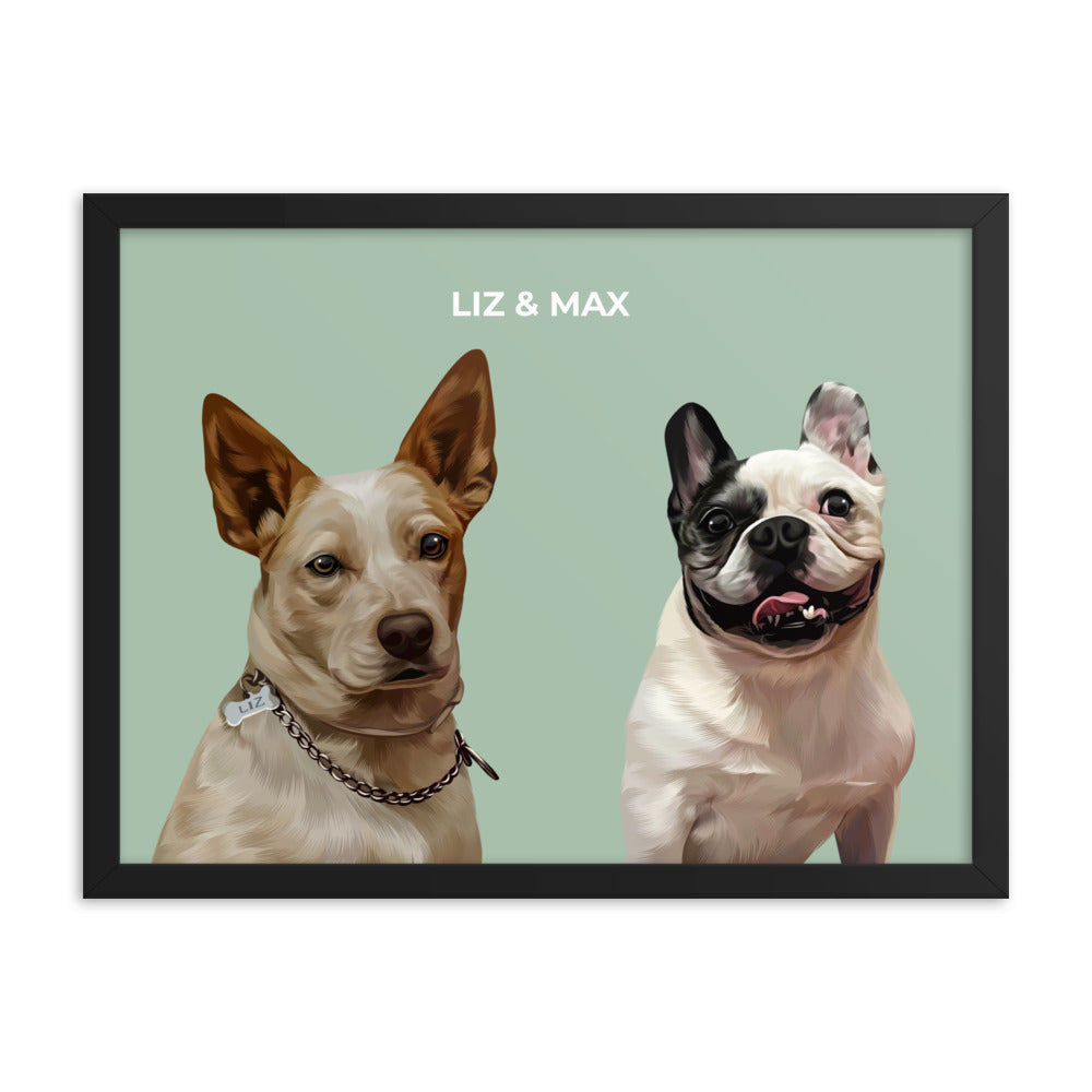 Custom Two Pets Portrait