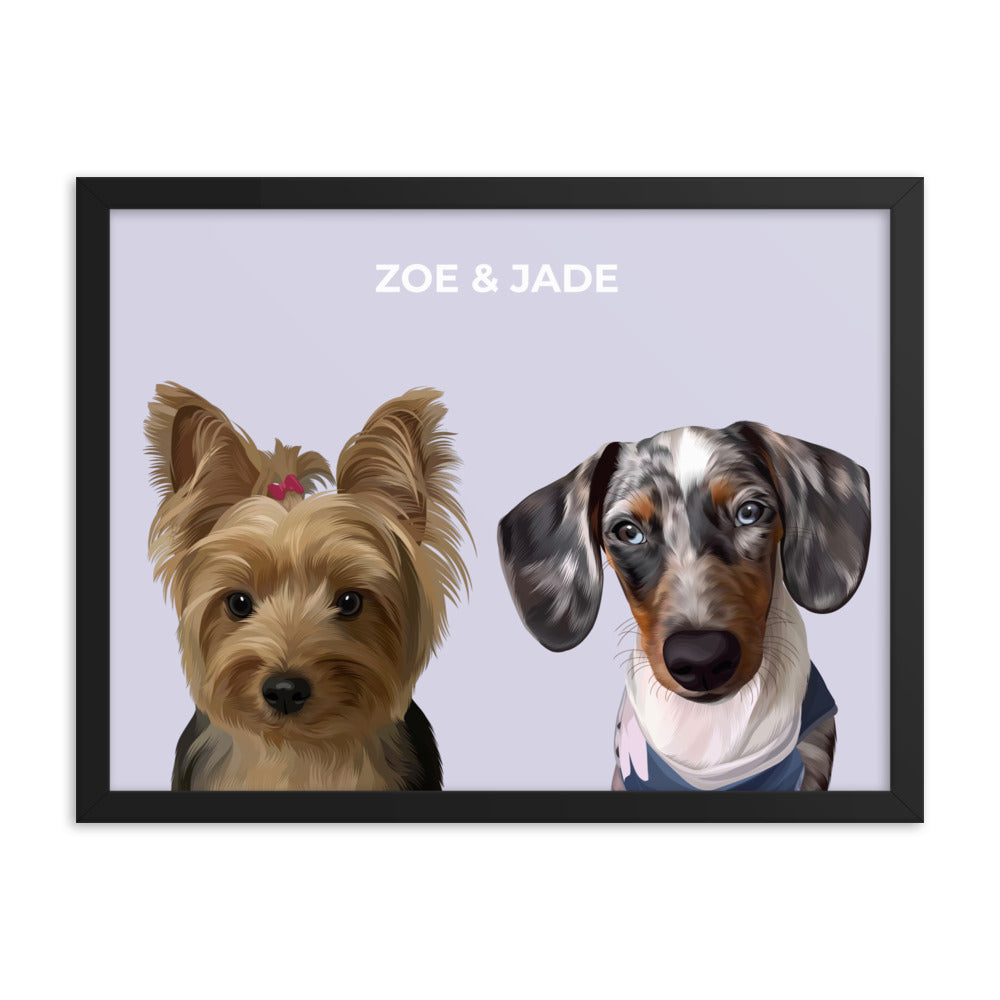 Custom Two Pets Portrait