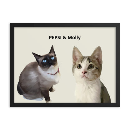 Custom Two Pets Portrait