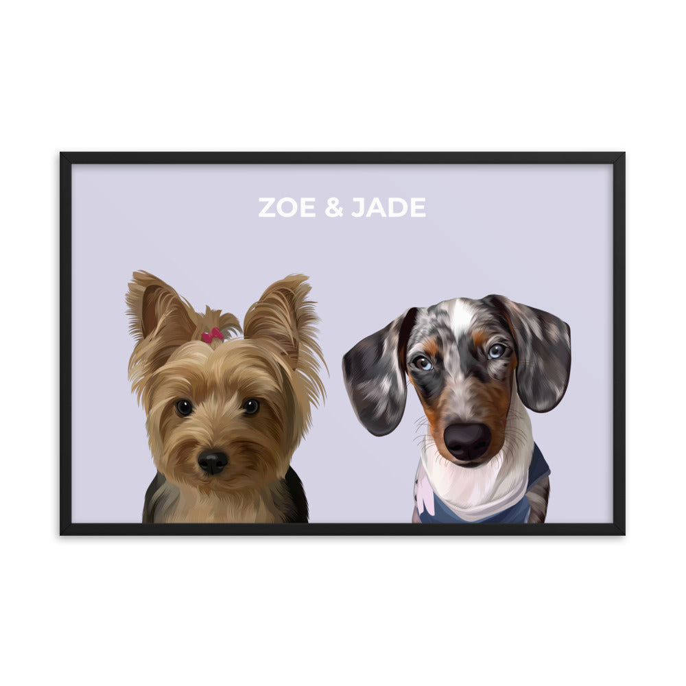 Custom Two Pets Portrait