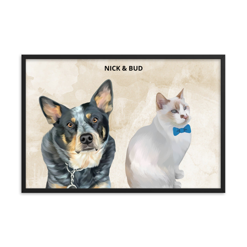 Custom Two Pets Portrait