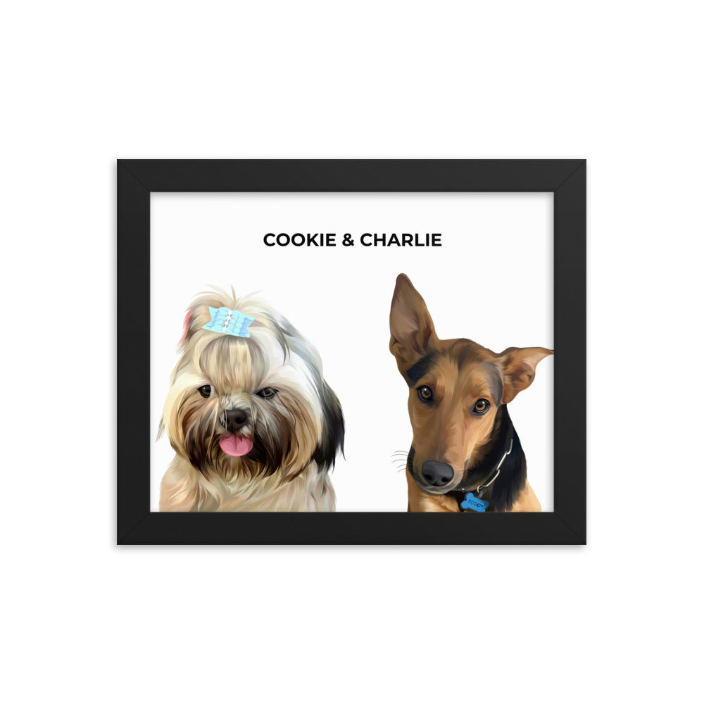 Custom Two Pets Portrait