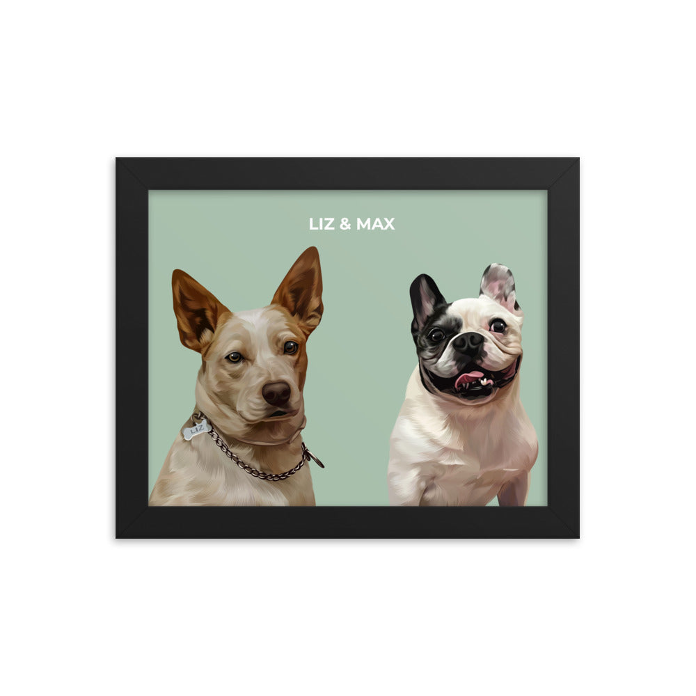 Custom Two Pets Portrait