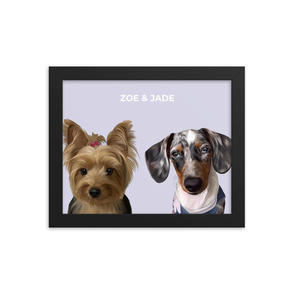 Custom Two Pets Portrait