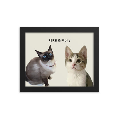 Custom Two Pets Portrait