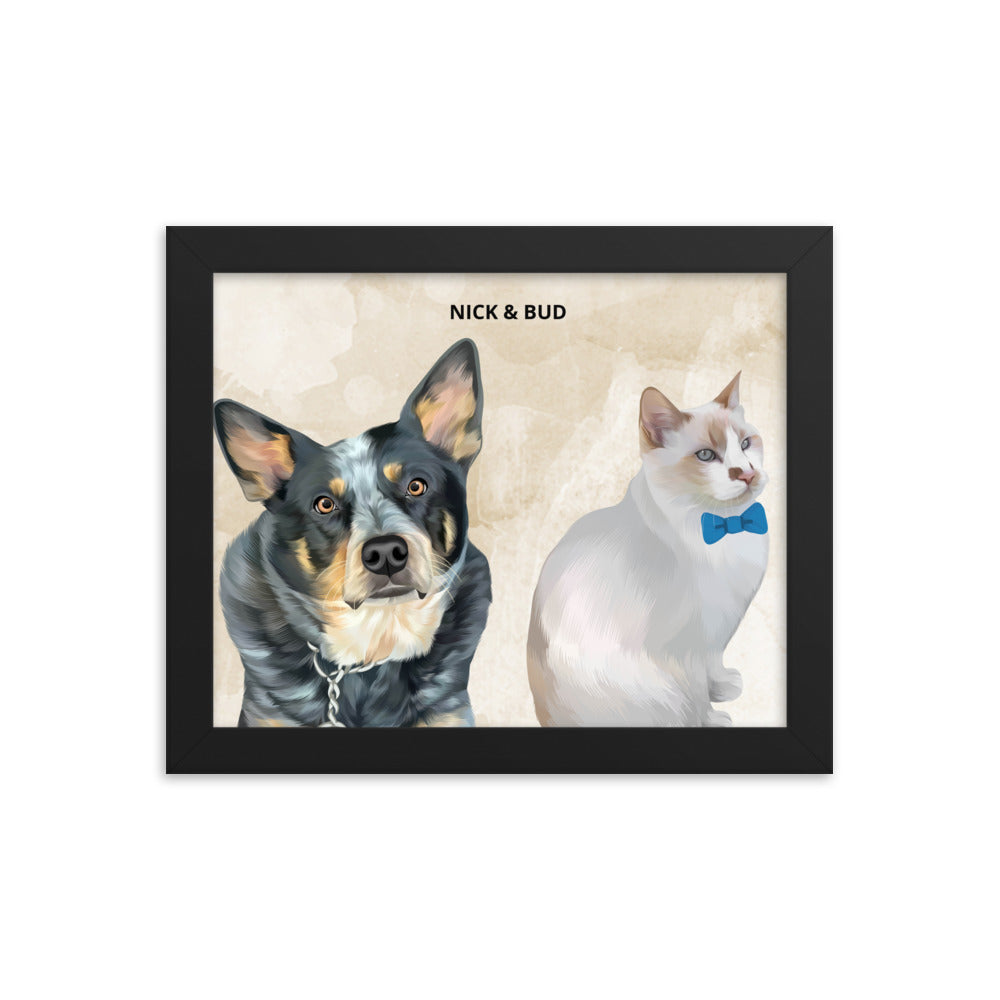 Custom Two Pets Portrait