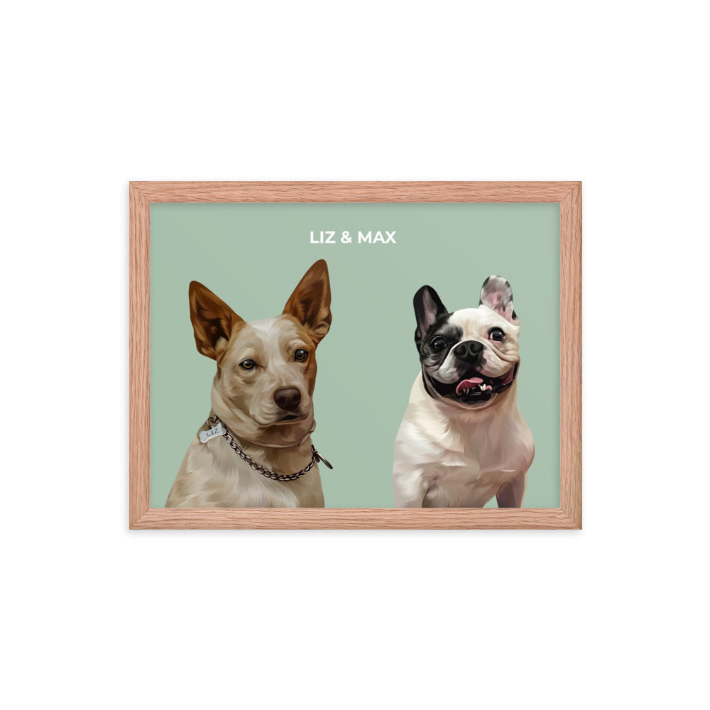 Custom Two Pets Portrait