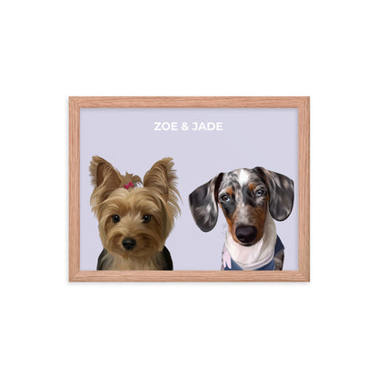 Custom Two Pets Portrait