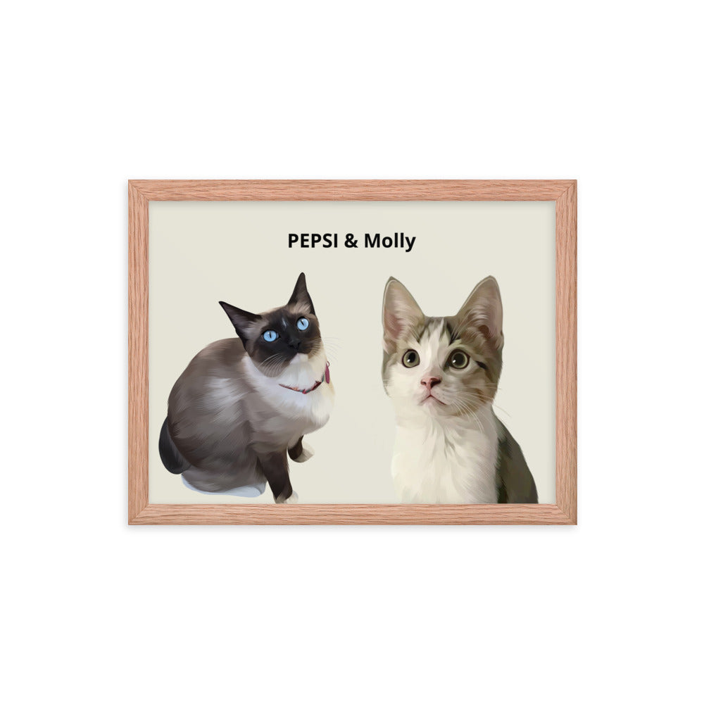 Custom Two Pets Portrait