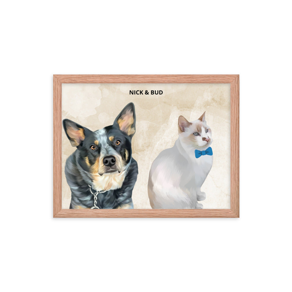 Custom Two Pets Portrait