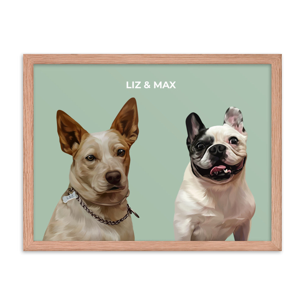 Custom Two Pets Portrait