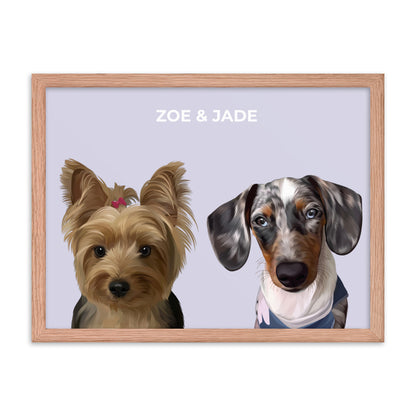 Custom Two Pets Portrait