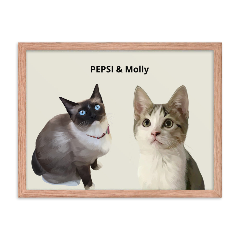 Custom Two Pets Portrait