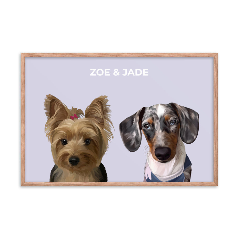 Custom Two Pets Portrait