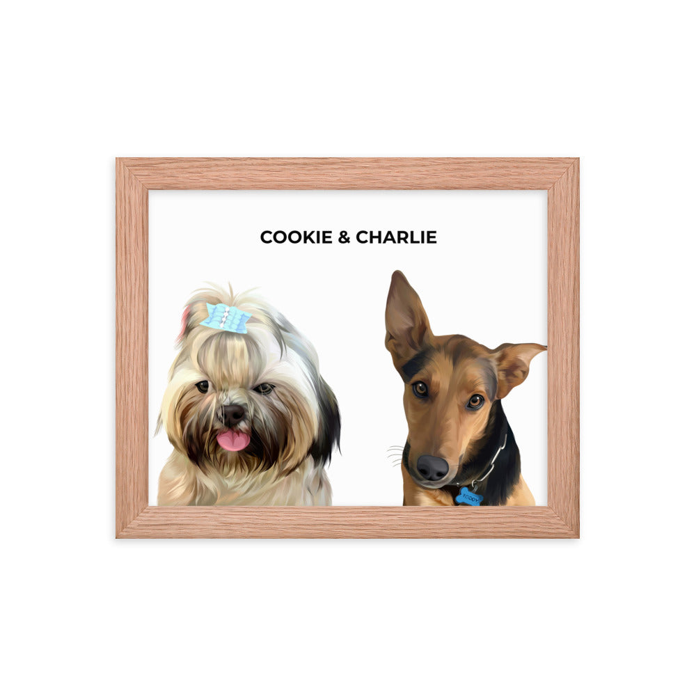 Custom Two Pets Portrait