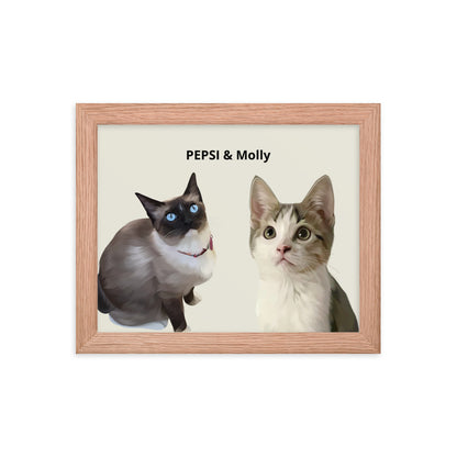 Custom Two Pets Portrait