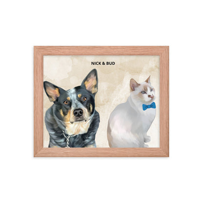 Custom Two Pets Portrait