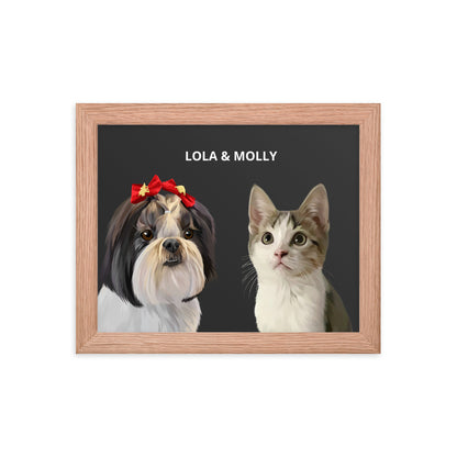 Custom Two Pets Portrait