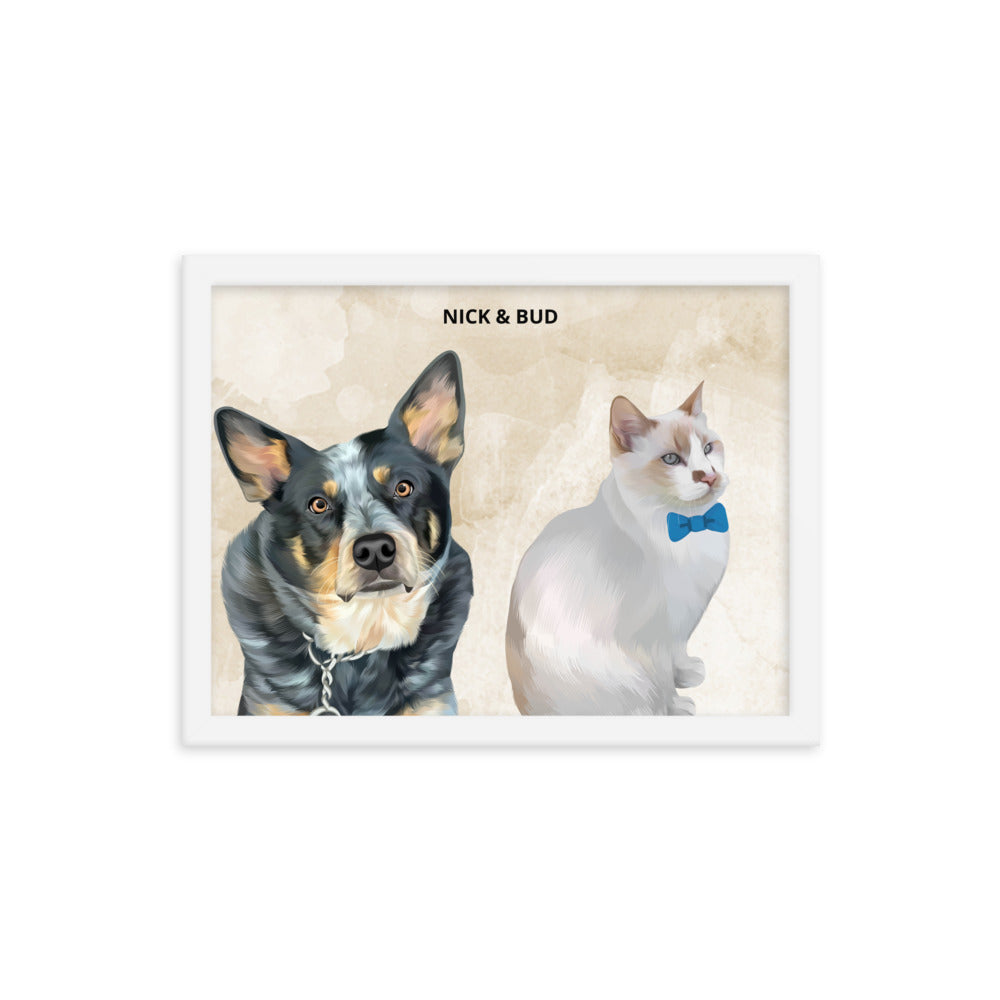 Custom Two Pets Portrait