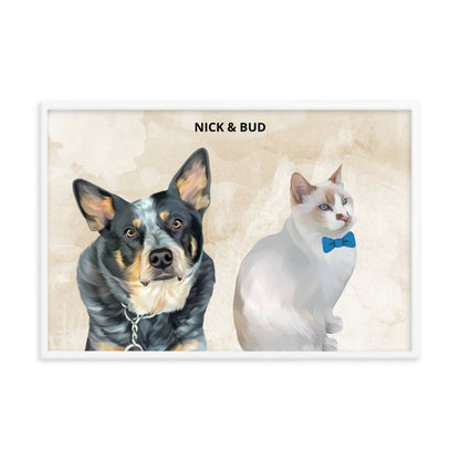 Custom Two Pets Portrait