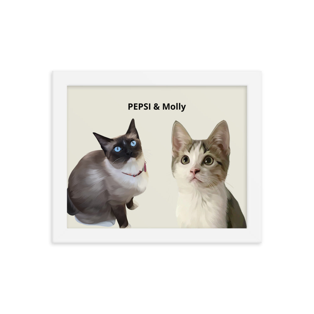 Custom Two Pets Portrait