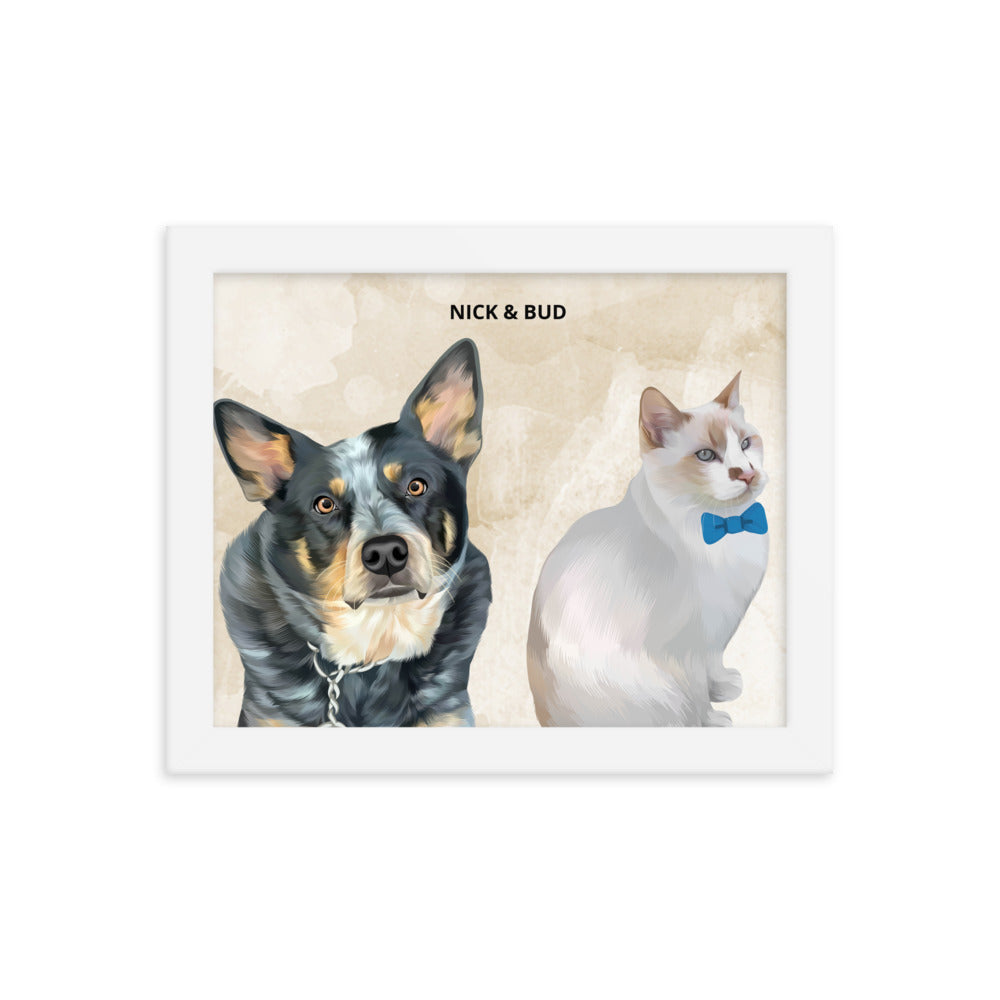 Custom Two Pets Portrait